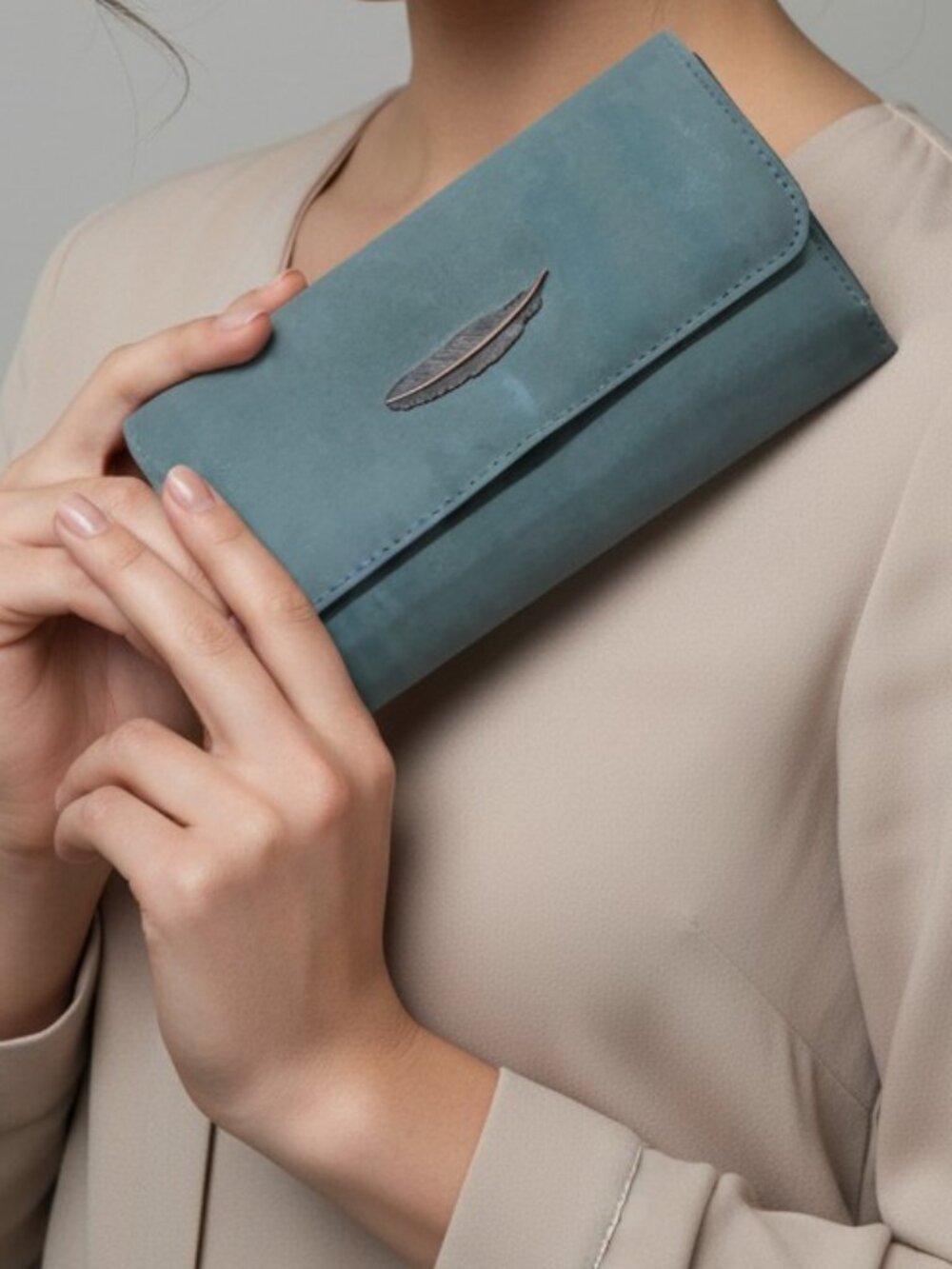 Boho tri-fold feather wallet - Mossimo brand